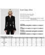 Punk Rave Black Gothic Bat Shaped Collar Daily Shirt for Women