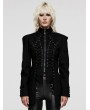 Punk Rave Black Gothic Punk Eyelet Slim Fit Denim Jacket for Women