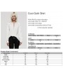 Punk Rave White Vintage Gothic Textured Cotton Long Sleeve Loose Shirt for Women