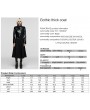 Punk Rave Black Gothic Irregular Leather Splicing Long Bat Coat for Women