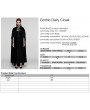 Punk Rave Black Gothic Bat Neck Velvet Long Cloak for Women