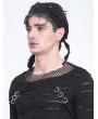 Devil Fashion Black Gothic Punk Eyelet Fitted Head Scarf for Men