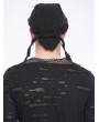 Devil Fashion Black Gothic Punk Eyelet Fitted Head Scarf for Men