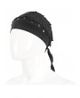 Devil Fashion Black Gothic Punk Eyelet Fitted Head Scarf for Men