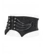 Devil Fashion Black Gothic Vintage Punk Chain Irregular Girdle for Men