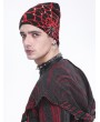 Devil Fashion Black and Red Gothic Punk Rivet Spider Web Pattern Knit Hat for Men