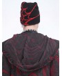 Devil Fashion Black and Red Gothic Punk Rivet Spider Web Pattern Knit Hat for Men