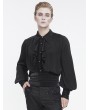 Devil Fashion Black Gothic Vintage Lace Trim Buckle Girdle for Men