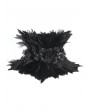 Devil Fashion Black Gothic Retro Party Rose Feather Stand High Collar for Men