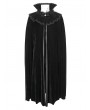 Devil Fashion Black Gothic Vampire Lace Trimmed Velvet Long Cape for Men