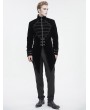 Devil Fashion Black Vintage Gothic Embroidery Stand Collar Swallow Tail Coat for Men