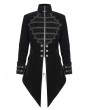 Devil Fashion Black Vintage Gothic Embroidery Stand Collar Swallow Tail Coat for Men