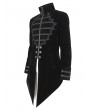 Devil Fashion Black Vintage Gothic Embroidery Stand Collar Swallow Tail Coat for Men