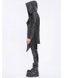 Devil Fashion Black Gothic Stylish Punk Eyelets Hooded Jacket for Men