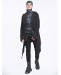 Devil Fashion Black Gothic Punk Casual Irregular Print Hooded Cardigan for Men