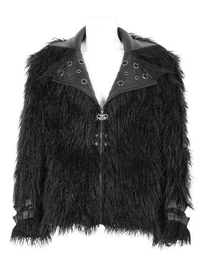 Devil Fashion Black Fashion Gothic Punk Eyelet Lapel Faux