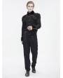 Devil Fashion Black Gothic Retro Pattern Button Tassel Bolero Jacket for Men