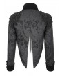 Devil Fashion Black Gothic Retro Pattern Button Tassel Bolero Jacket for Men