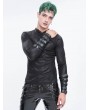 Devil Fashion Black Gothic Punk Wide Snap Button Wristband for Men