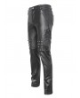 Devil Fashion Black Gothic Punk Studded Daily Long Fitted Pants for Men