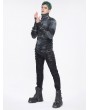 Devil Fashion Black Gothic Punk Multi-Buckle Straps Skinny Fit Pants for Men