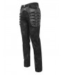 Devil Fashion Black Gothic Punk Multi-Buckle Straps Skinny Fit Pants for Men