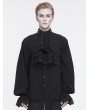 Devil Fashion Black Retro Gothic Gorgeous Party Palace Shirt with Removable Jabot for Men