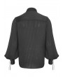 Devil Fashion Black Gothic Gorgeous Ruffle Button Placket Party Shirt for Men