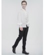 Devil Fashion White Gothic Gorgeous Ruffle Button Placket Party Shirt for Men