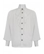 Devil Fashion White Gothic Gorgeous Ruffle Button Placket Party Shirt for Men
