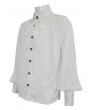 Devil Fashion White Gothic Gorgeous Ruffle Button Placket Party Shirt for Men