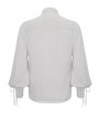 Devil Fashion White Gothic Gorgeous Ruffle Button Placket Party Shirt for Men