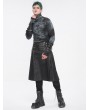 Devil Fashion Black Gothic Punk Cross Chain Pleated Skirt for Men