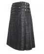 Devil Fashion Black Gothic Punk Cross Chain Pleated Skirt for Men