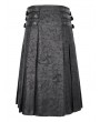 Devil Fashion Black Gothic Punk Cross Chain Pleated Skirt for Men