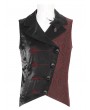 Devil Fashion Black Retro Embroidery Feather Gothic Party Lapel Waistcoat for Men