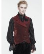 Devil Fashion Red Retro Embroidery Feather Gothic Party Lapel Waistcoat for Men