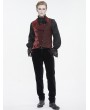 Devil Fashion Red Retro Embroidery Feather Gothic Party Lapel Waistcoat for Men