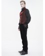 Devil Fashion Red Retro Embroidery Feather Gothic Party Lapel Waistcoat for Men