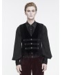 Devil Fashion Black Victorian Gothic Velvet Button Up Party Waistcoat for Men