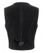 Devil Fashion Black Victorian Gothic Velvet Button Up Party Waistcoat for Men