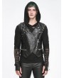 Devil Fashion Black Gothic Punk Asymmetric Zipper Slim Fit  Waistcoat for Men