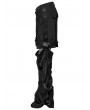 Punk Rave Black Gothic Grunge Drawstring Flared Detachable Cargo Pants for Women