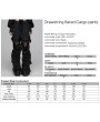 Punk Rave Black Gothic Grunge Drawstring Flared Detachable Cargo Pants for Women