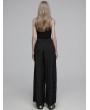 Punk Rave Black Gothic Chinese Style Daily Wear Wide Leg Pants for Women