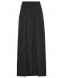 Punk Rave Black Gothic Chinese Style Daily Wear Wide Leg Pants for Women