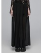 Punk Rave Black Gothic Chiffon Loose Fitting Daily Wear Pants for Women