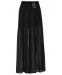 Punk Rave Black Gothic Chiffon Loose Fitting Daily Wear Pants for Women