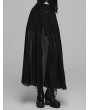 Punk Rave Black Gothic Daily Wear Flowing Chiffon A-Line Pant-Skirt