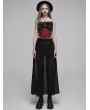 Punk Rave Black Gothic Daily Wear Flowing Chiffon A-Line Pant-Skirt